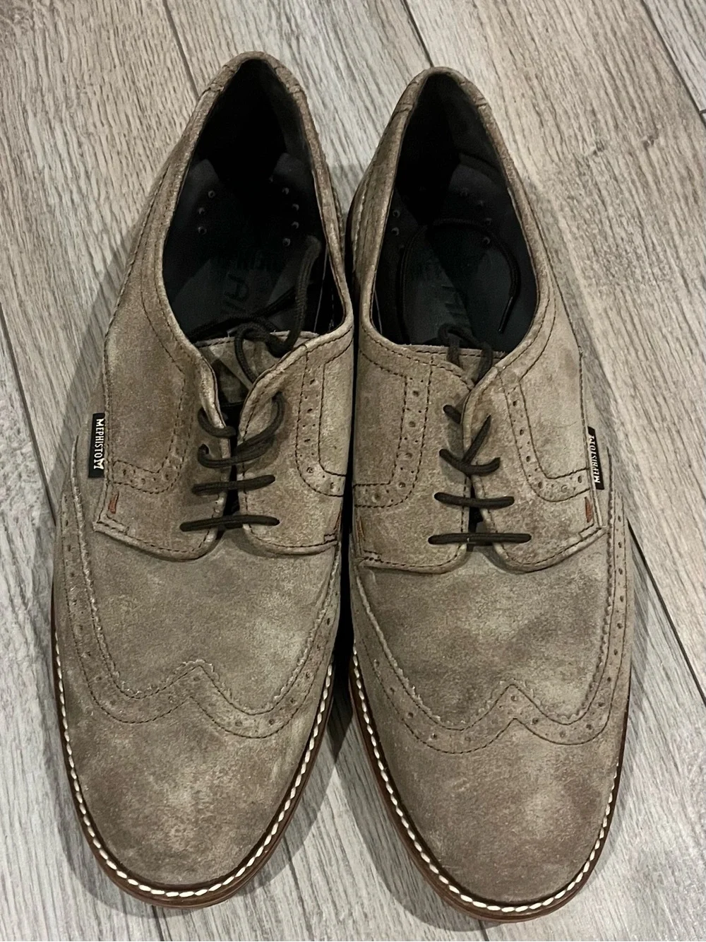 Mephisto Men's Suede Leather Wing-Top Oxfords Excellent 10.5 US / 10 EUR